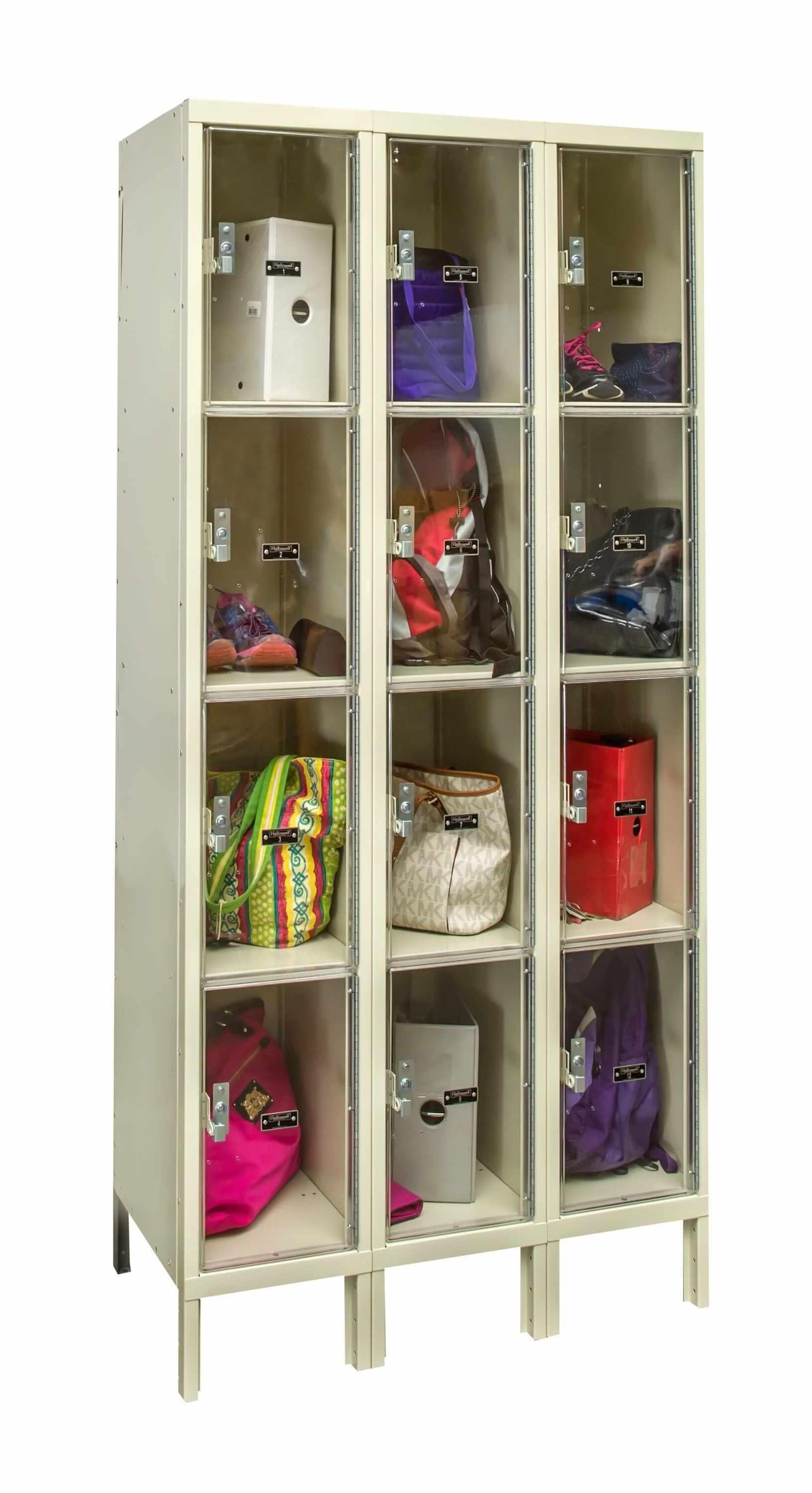 Hallowell Safety-View Plus Steel Locker — 4 Tier, 3 Wide YourLockerStore